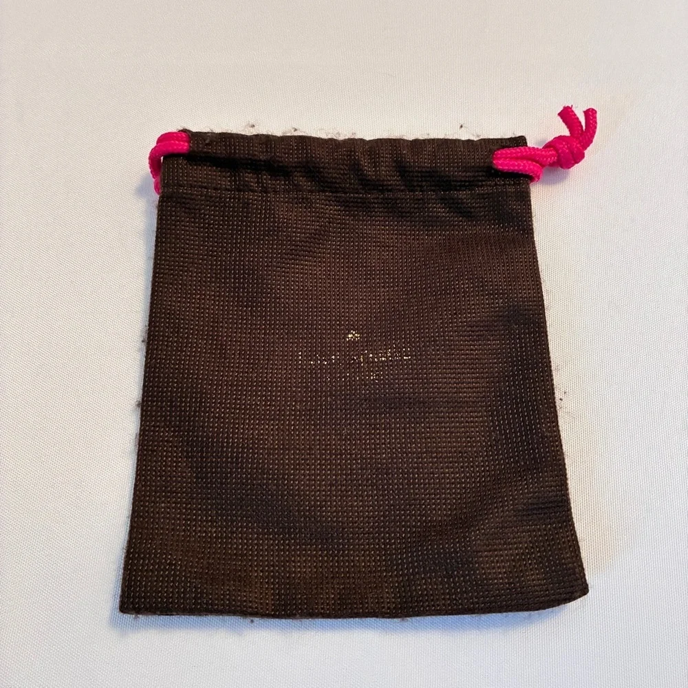 Kate Spade Jewelry Storage Travel Bag Drawstring Pouch Brown Pink Set of 4